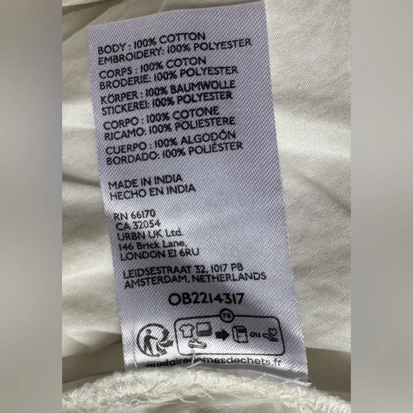 NWT Size M - Anthropologie 100% Cotton Embroidered Culottes (NWT US$ 138) - Picture 10 of 16